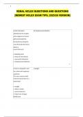 RENAL NCLEX QUESTIONS AND QUESTIONS  &lbrack;NEWEST NCLEX EXAM TIPS&comma; 2025&sol;26 VERSION&rsqb;