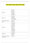 PSYCH MEDS ACTUAL EXAM STUDY GUIDE 