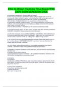Intro to Urban Planning Final Exam With 100&percnt; Correct Answers 2025