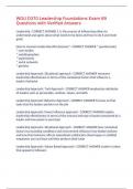 WGU D370 Leadership Foundations Exam 69 Questions with Verified Answers&comma;100&percnt;CORRECT