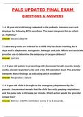 PALS UPDATED FINAL EXAM &lpar;Latest 2025 &sol; 2026&rpar;&colon; Most Comprehensive Qs & Ans - to Pass the Exam&comma; 100&percnt; Verified