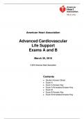 Advanced Cardiovascular Life Support &lpar;ACLS&rpar; &ndash; American Heart Association &ndash; 2016 &ndash; Complete Exams A & B with Answer Keys and Annotations