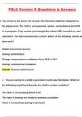 PALS Version A &lpar;Latest 2025 &sol; 2026&rpar;&colon; Most Comprehensive Qs & Ans - to Pass the Exam&comma; 100&percnt; Verified&period;