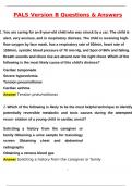 PALS Version B &lpar;Latest 2025 &sol; 2026&rpar;&colon; Most Comprehensive Qs & Ans - to Pass the Exam&comma; 100&percnt; Verified&period;