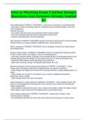 Intro to Planning Exam 2 &lpar;Urban Design&rpar; Questions And Answers Already Graded A&plus;