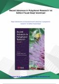Recent Advances in Polyphenol Research 1st Edition Fouad Daayf - PDF Download