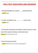 PALS EXAM &lpar;Latest 2025 &sol; 2026&rpar;&colon; Most Comprehensive Qs & Ans - to Pass the Exam&comma; 100&percnt; Verified&period;