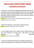 RC510 PALS EXAM Study Guide &lpar;Latest 2025 &sol; 2026&rpar;&colon; Most Comprehensive Qs & Ans - to Pass the Exam&comma; 100&percnt; Verified&period;