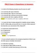 PALS EXAM A &lpar;Latest 2025 &sol; 2026&rpar;&colon; Most Comprehensive Qs & Ans - to Pass the Exam&comma; 100&percnt; Verified&period; 
