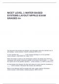 NICET LEVEL 1 WATER BASED SYSTEMS LAYOUT NFPA13 EXAM GRADED A&plus;