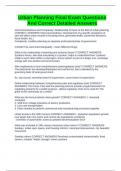 Urban Planning Exam 1 Complete Questions And Answers &vert; 100&percnt; Verified