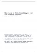 Nicet Level 1 - Water Based Layout exam with complete solutions