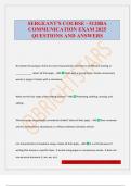 SERGEANT'S COURSE - 5120BA COMMUNICATION EXAM 2025 QUESTIONS AND ANSWERS