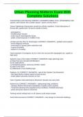 Urban Planning Midterm Exam With Complete Solutions
