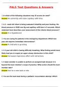 PALS Test &lpar;Latest 2025 &sol; 2026&rpar;&colon; Most Comprehensive Qs & Ans - to Pass the Exam&comma; 100&percnt; Verified&period;