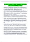 Urban Planning exam 1 complete questions and answers 100&percnt; verified