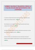 SPIRIT&colon; HAZMAT TRAINING &lpar;TRUE & FALSE&rpar; EXAM 2025 QUESTIONS AND ANSWERS