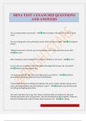 SRNA TEST 1 EXAM 2025 QUESTIONS AND ANSWERS