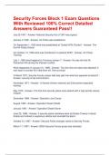 Security Forces Block 1 Exam Questions With Reviewed 100&percnt; Correct Detailed Answers Guaranteed Pass&excl;&excl;