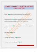 TERMITE TEST EXAM 2025 QUESTIONS AND ANSWERS
