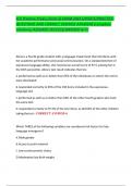 SLP Practice Praxis &lpar;Form 3&rpar; Exam &ndash; 2025 Update &ndash; Practice Questions with Correct Verified Answers and Complete Solutions