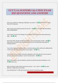 UCT T-1A SYSTEMS 3 & 4 TEST EXAM 2025 QUESTIONS AND ANSWERS