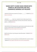 RANGE SAFETY COURSE EXAM VERSION WITH COMPLETE 280 QUESTIONS AND WELL ELABORATED ANSWERS JUST RELEASED 