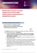 CHAMBERLAIN UNIVERSITY &vert; NR 340&vert;  Critical Care Exam 2 Revised updated version with complete verified solutions already graded A&plus; &vert; GUARANTEED SUCCESS