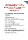 2025 ATI FUNDAMENTALS PROCTORED EXAM &ndash; ACTUAL EXAM &vert; ALL 50 QUESTIONS AND CORRECT ANSWERS &lpar;PROVENTUS&rpar;