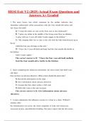 HESI Exit V2 &lpar;2025&rpar; Actual Exam Questions and Answers A&plus; Graded