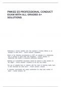 PMKEE E5 PROFESSIONAL CONDUCT EXAM WITH ALL GRADED A&plus; SOLUTIONS