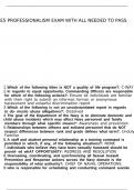 E5 PROFESSIONALISM EXAM WITH ALL NEEDED TO PASS