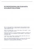 E5 PROFESSIONALISM EXAM WITH ACCURATE SOLUTIONS