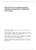 PMK-EE FOR E-5 &lpar;PROFESSIONAL CONDUCT&rpar; EXAM WITH COMPLETE SOLUTIONS