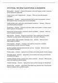 CFS FINAL REVIEW QUESTIONS & ANSWERS