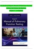 Test Bank For Ruppel’s Manual of Pulmonary Function Testing, 12th Edition.By Mottram