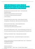 LRR-MO Missouri Laws&comma; Rules & Regulations Exam for Funeral Service Industry Questions Fully Solved&period;