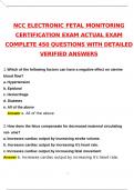 NCC EFM Electronic Fetal Monitoring Certification Exam 450&plus; Questions &lpar;Latest 2025 &sol; 2026&rpar; Most Comprehensive Qs & Ans - to Pass the Exam&comma; 100&percnt; Verified by Experts&period;