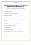 ASHA SLPA CERTIFICATION PRACTICE EXAM WITH COMPLETE 200 QUESTIONS AND WELL ELABORATED ANSWERS JUST RELEASED 