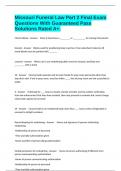 Missouri Funeral Law Part 2 Final Exam Questions With Guaranteed Pass Solutions Rated A&plus;&period;