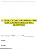 FLORIDA CONTRACTORS MANUAL EXAM QUESTIONS AND ANSWERS WELL ILLUSTRATED&period;