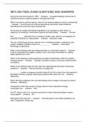 INFO 360 FINAL EXAM QUESTIONS AND ANSWERS