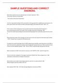 SAMPLE QUESTIONS AND CORRECT ANSWERS&period;