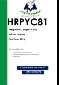 HRPYC81 Project 5 Assignment 2 &lpar;LITERATURE REVIEW&rpar; 2026 - The Psychology of Conspiracy Beliefs