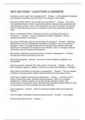 INFO 360 EXAM 1 QUESTIONS & ANSWERS