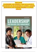 TEST BANK LEADERSHIP AND NURSING CARE MANAGEMENT 7TH EDITION BY DIANE HUBER&comma; M&period; LINDELL JOSEPH QUESTIONS AND ANSWERS GRADED A&plus; LATEST UPDATE&period;