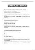 NC DENTAL LAWS  