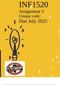 INF1520 Assignment 3 &lpar;Exceptional Response&rpar; Due July 2025