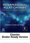 Interpersonal Relationships&colon; Professional Communication Skills for Nurses &lpar;9th Edition&rpar; &mdash; Complete Verified Test Bank for Communication Mastery in Nursing &mdash; Elizabeth C&period; Arnold & Kathleen Underman Boggs