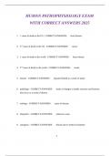 HUMAN PATHOPHYSIOLOGY EXAM WITH CORRECT ANSWERS 2025